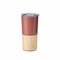 Термокружка Mao, 500 мл, колір світло-коричневий/бамбуковий - 20201-18