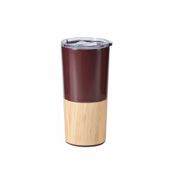 Термокружка Mao, 500 мл, колір темно-коричневий/бамбуковий - 20201-19