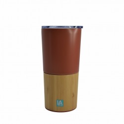 Термокружка Line Art Mao 500мл, колір світло-коричневий/бамбуковий - 20201LA-18