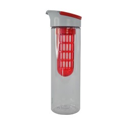 Пляшка для води Line Art Clear 800 мл, колір сірий/червоний - 20223LA-02