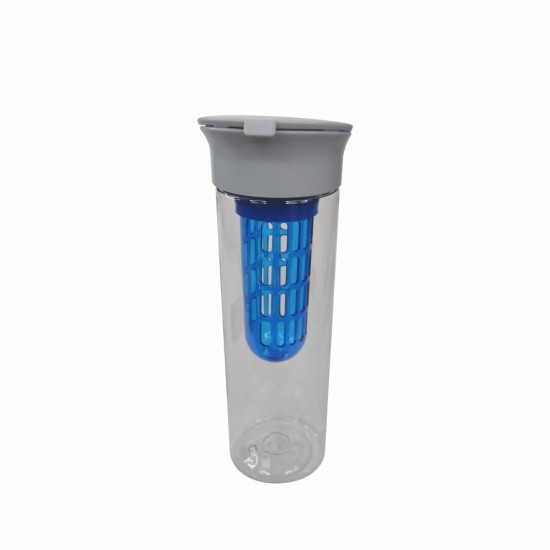 Пляшка для води Clear, тританова, 800 мл, колір сірий/синій - 20223wb-03