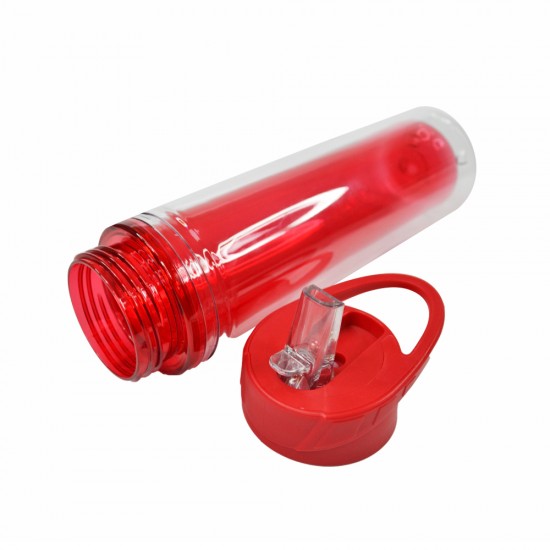 Пляшка для води Line Art Liquid 620 мл, колір червоний  - 20225LA-02