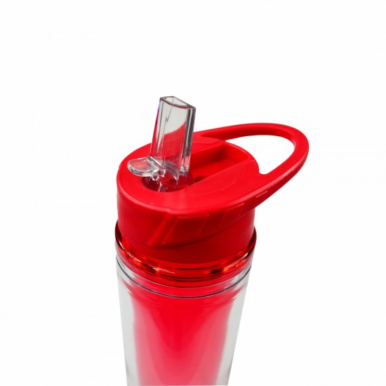 Пляшка для води Line Art Liquid 620 мл, колір червоний  - 20225LA-02