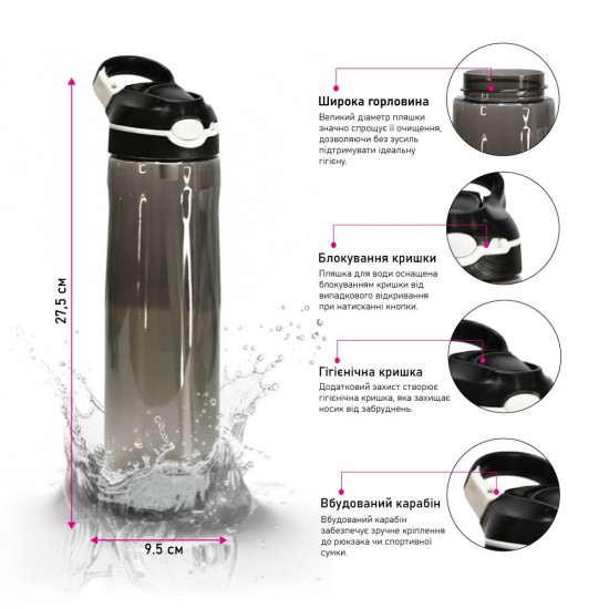 Пляшка для води Line Art Santa Rosa 750 мл синя - 60013718LA-03