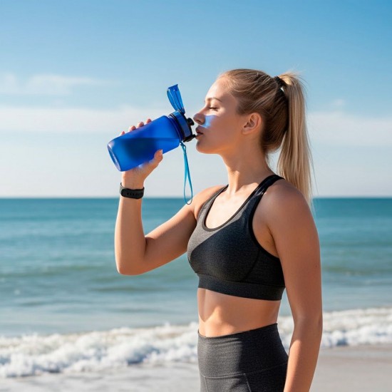 Пляшка для води Line Art La Plata 600 мл синя - 60014118LA-03