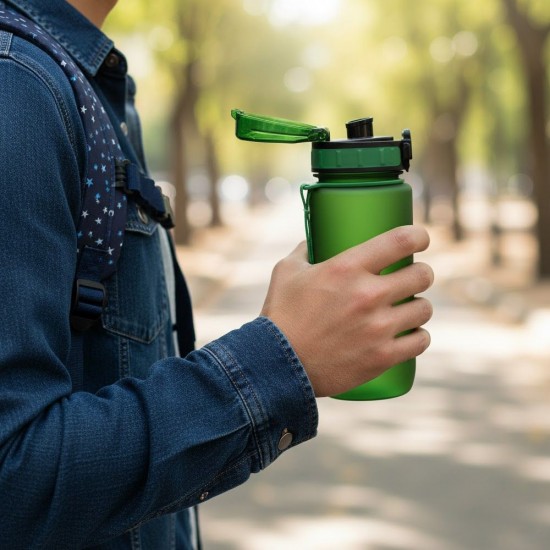 Пляшка для води Line Art La Plata 600 мл зелена - 60014118LA-04