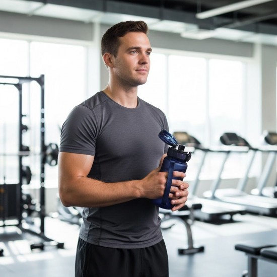 Пляшка для води Line Art La Plata 600 мл темно-синя - 60014118LA-44