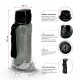 Пляшка для води Line Art Lens 600 мл сіра - 60014418-07 Пляшка для води Line Art Lens 600 мл сіра - 60014418-07